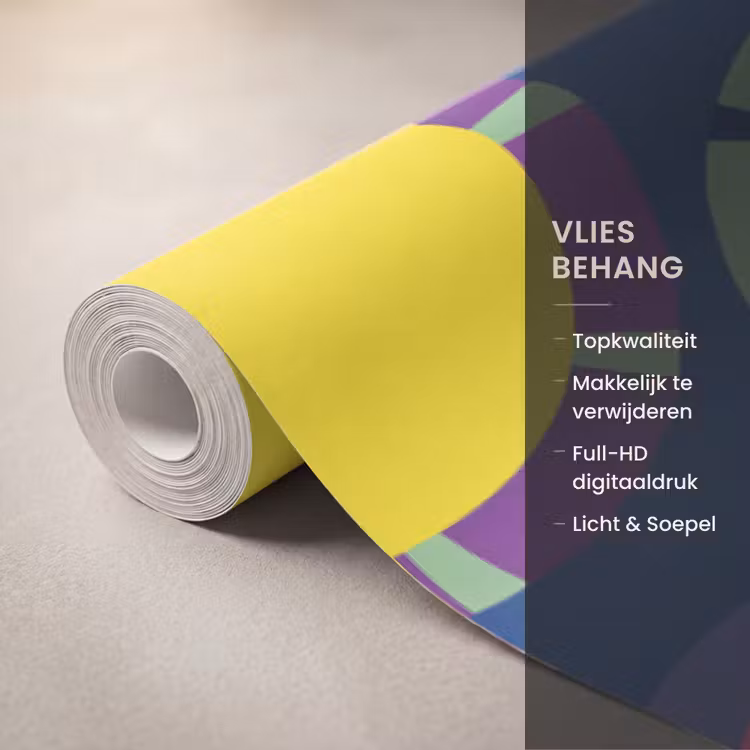 Behang - Patroon - Cirkels - Abstract - Kleurrijk — 3
