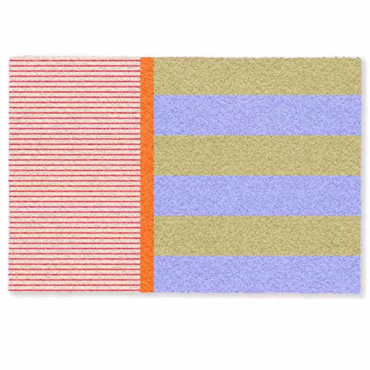 Deurmat - Abstract - Geometrie - Strepen - Blokken - Rood — 1