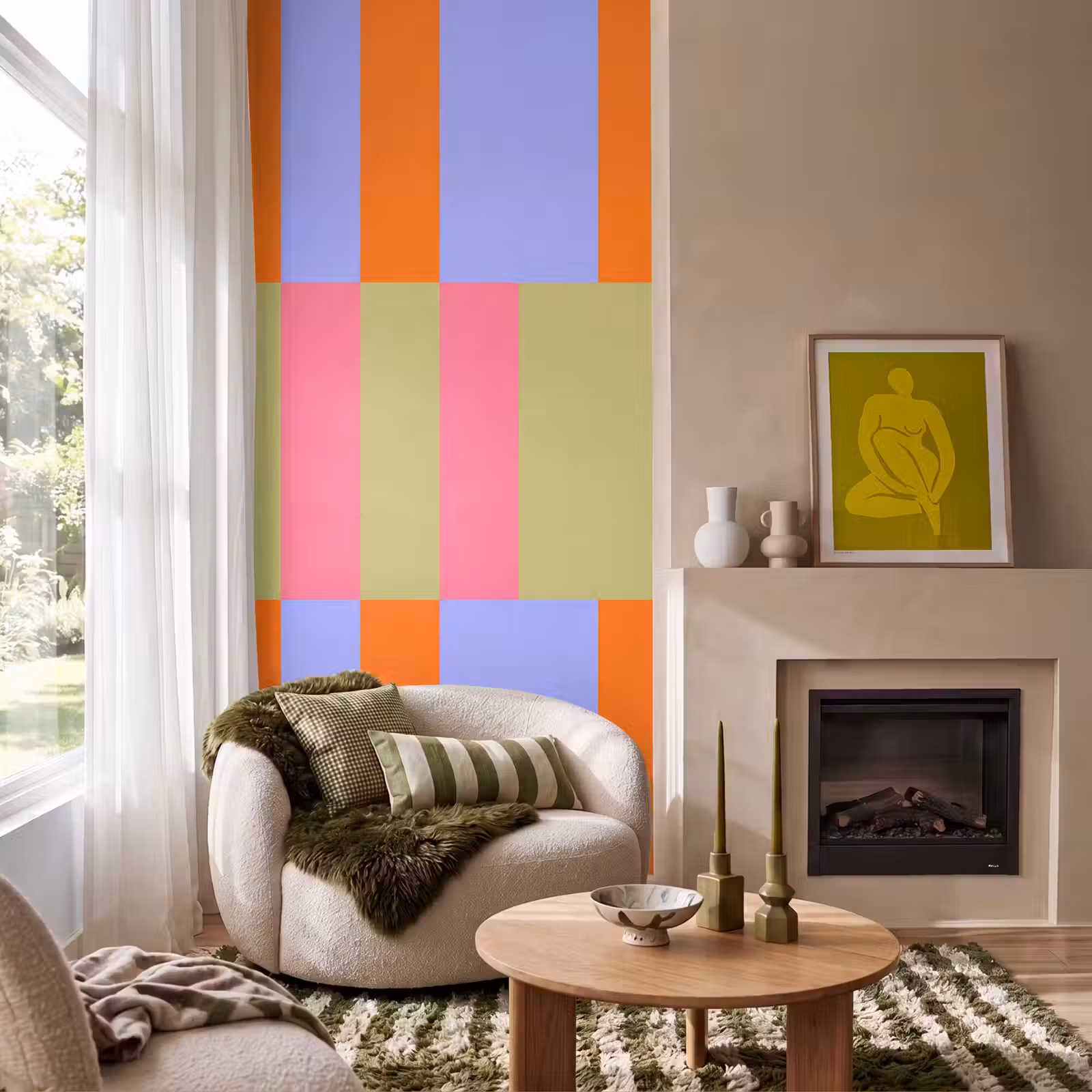 Behang - Abstract - Patroon - Geometrisch - Kleurrijk - Modern — 1