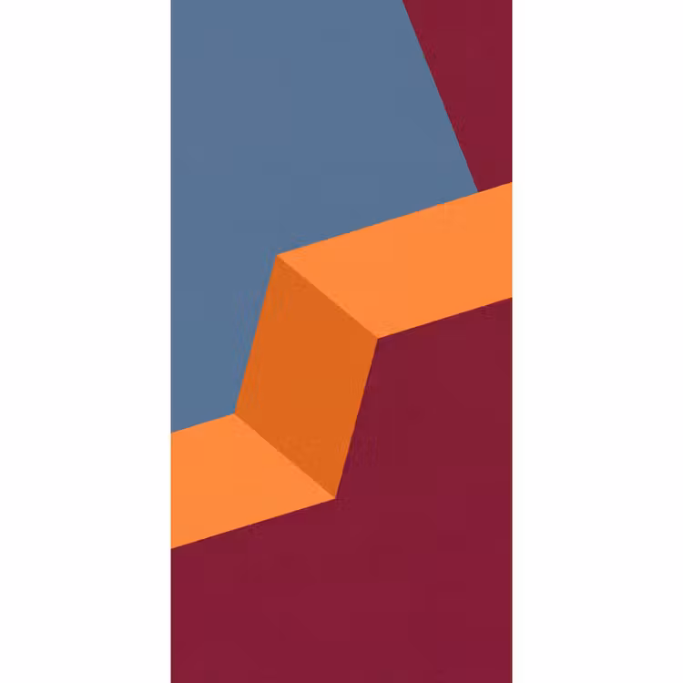 Behang - Abstract - Vormen - Modern - Blauw - Oranje — 2