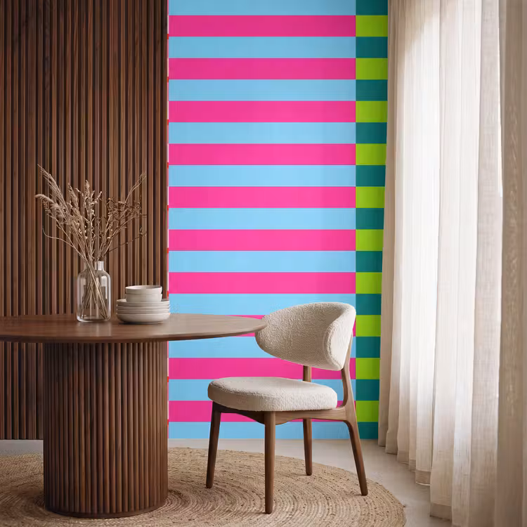 Behang - Patroon - Strepen - Modern - Abstract - Kleurrijk — 4