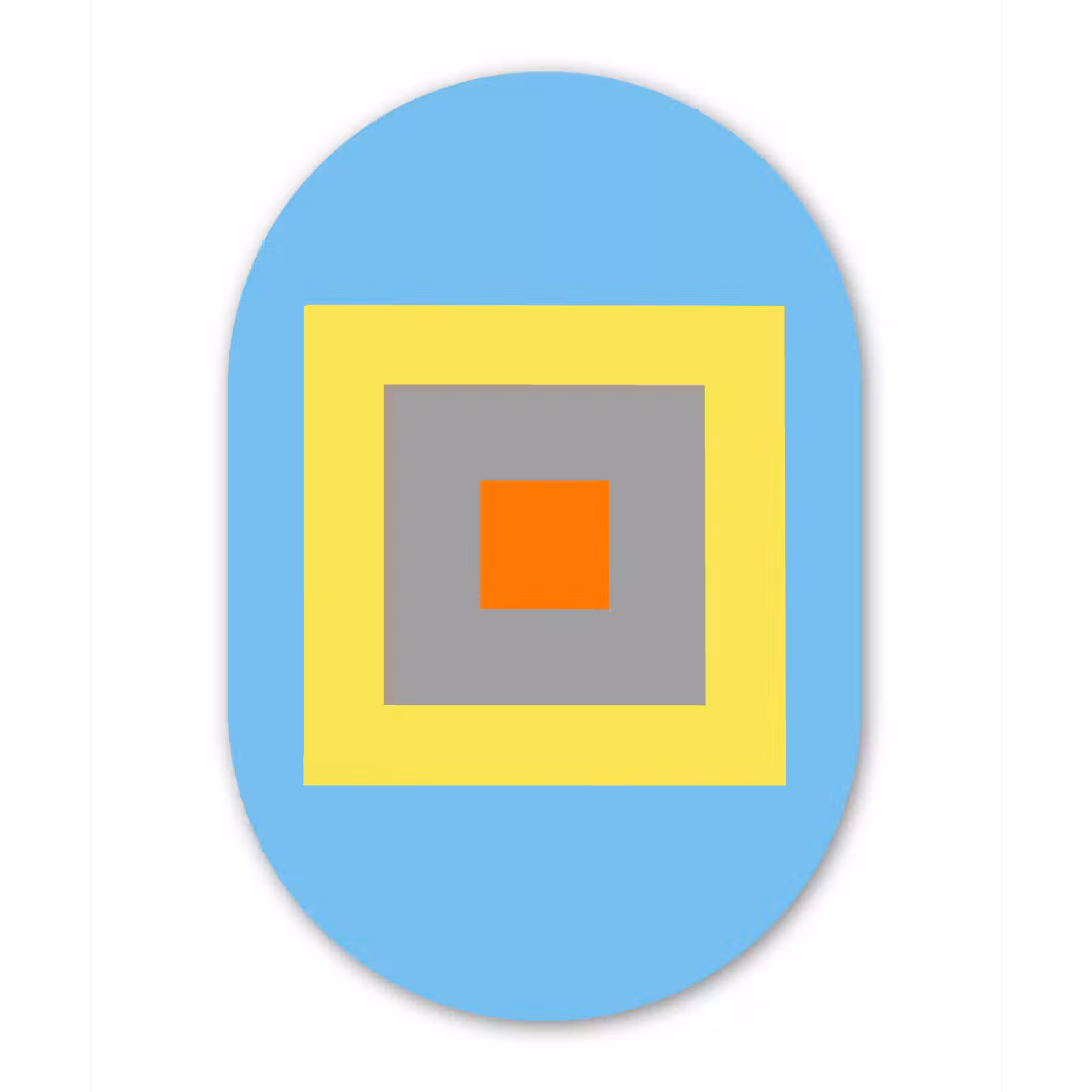 Muurovaal - Glas - Abstract - Geometrisch - Kleurrijk - Modern - Vormen — 1