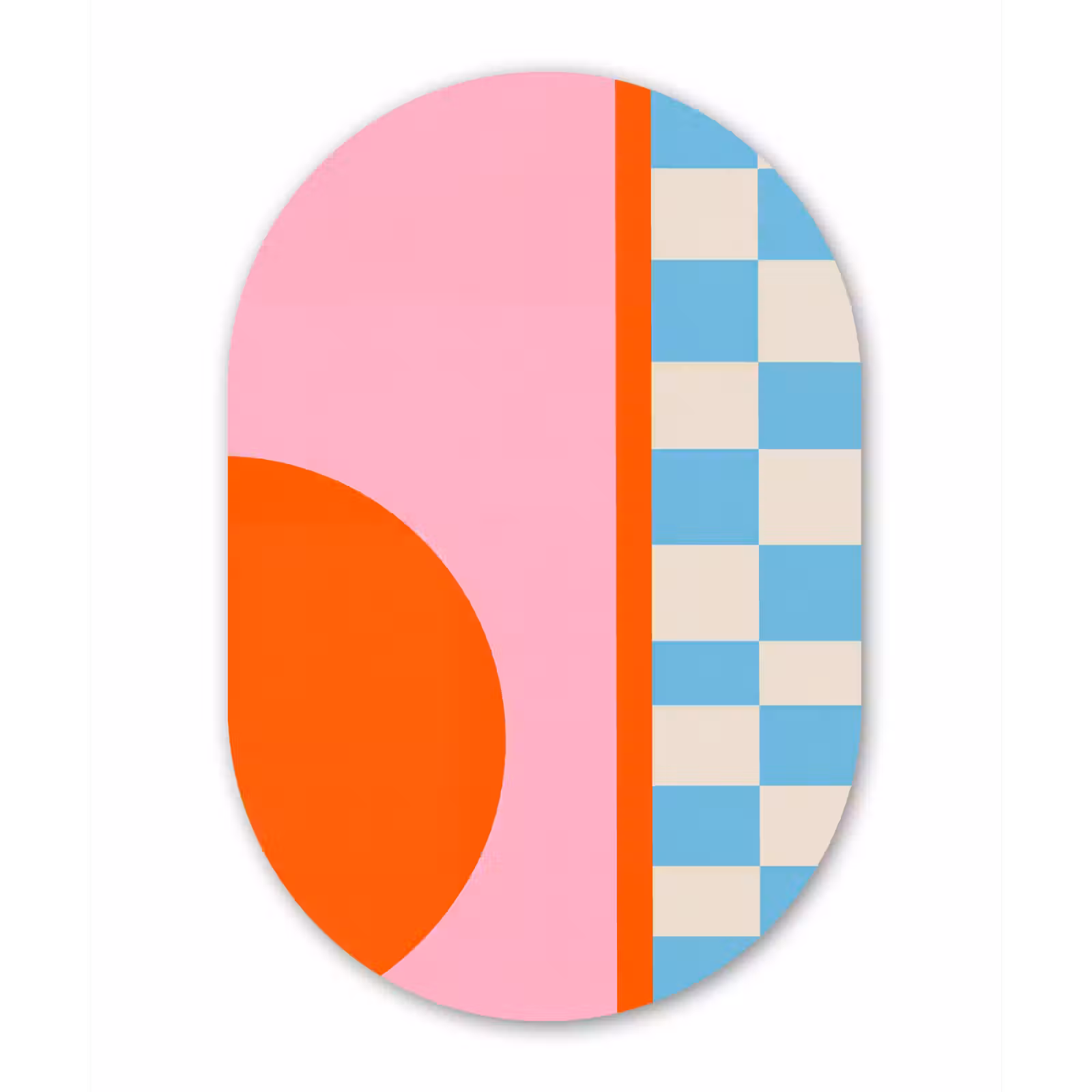 Muurovaal - Glas - Abstract - Vormen - Geometrisch - Modern - Kleurrijk — 1