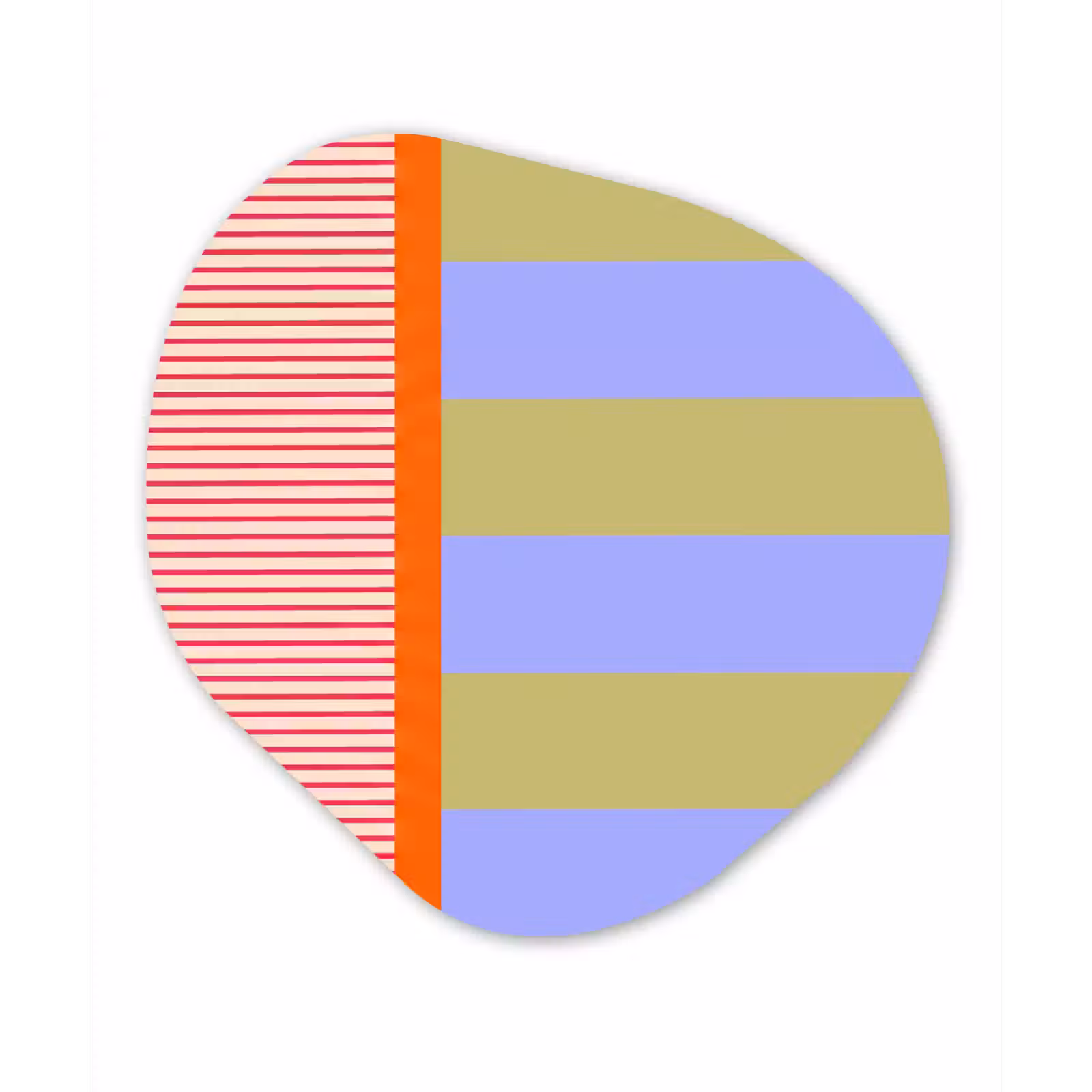 Organisch schilderij - Glas - Abstract - Geometrie - Strepen - Blokken - Rood — 1