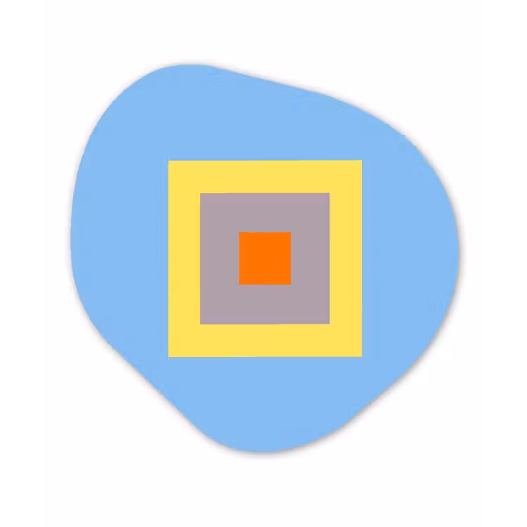 Organisch schilderij - Glas - Abstract - Geometrisch - Kleurrijk - Modern - Vormen — 1