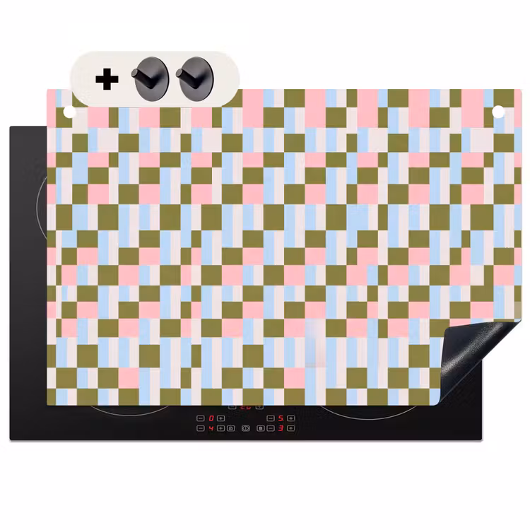 Inductie beschermer en spatscherm (2in1) - Patroon - Geometrisch - Abstract - Kleurrijk - Modern — 1
