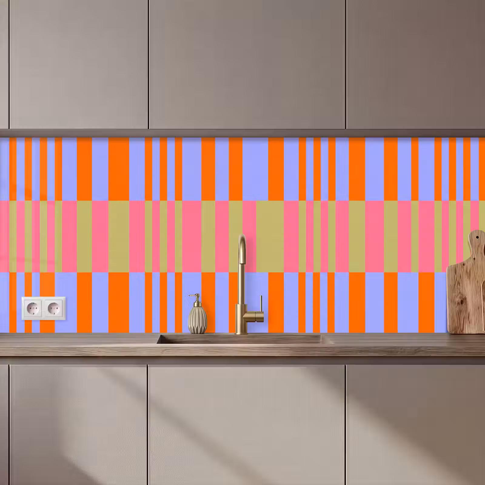 Keuken achterwand - Abstract - Patroon - Geometrisch - Kleurrijk - Modern — 1