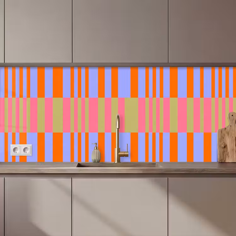 Keuken achterwand - Abstract - Patroon - Geometrisch - Kleurrijk - Modern — 1