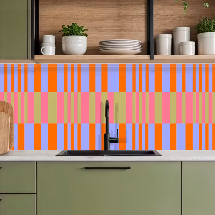 Keuken achterwand - Abstract - Patroon - Geometrisch - Kleurrijk - Modern — 5