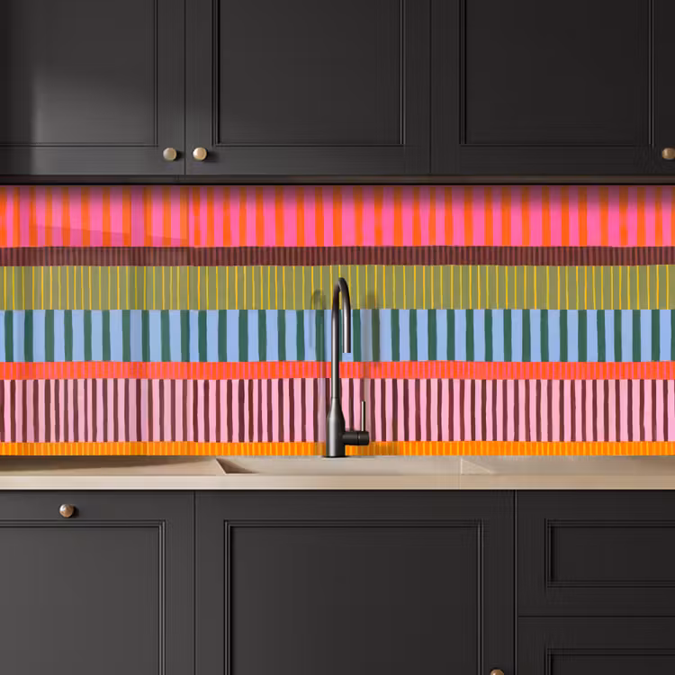 Keuken achterwand - Abstract - Strepen - Modern - Kleurrijk - Kunst — 6