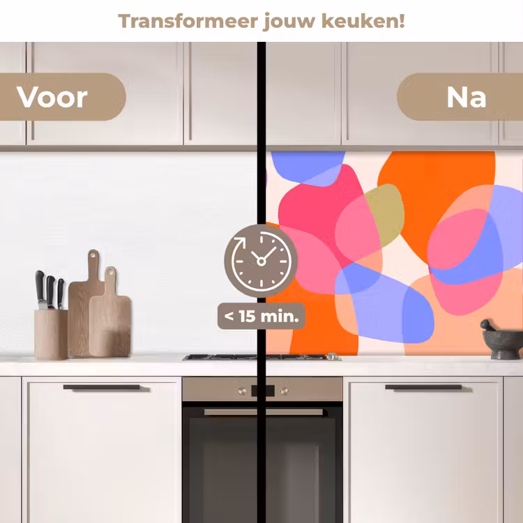 Keuken achterwand - Abstract - Vormen - Modern - Kleurrijk — 2