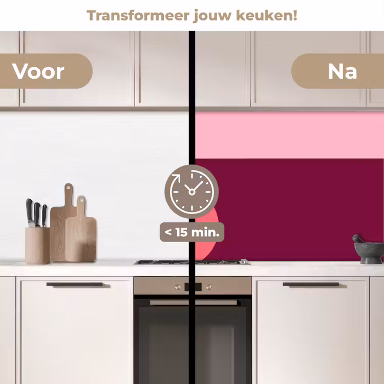 Keuken achterwand - Abstract - Vormen - Roze - Modern - Design — 2
