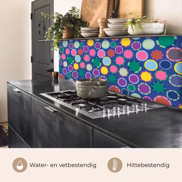 Keuken achterwand - Patroon - Cirkels - Abstract - Kleurrijk — 3