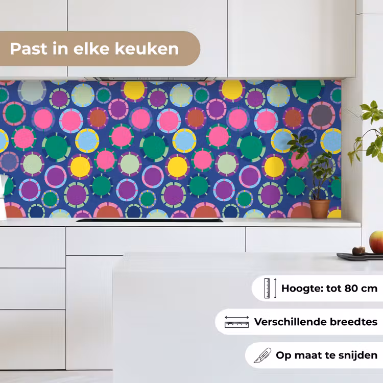 Keuken achterwand - Patroon - Cirkels - Abstract - Kleurrijk — 4