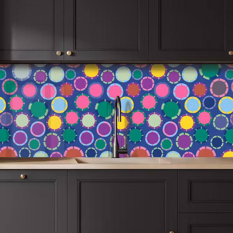 Keuken achterwand - Patroon - Cirkels - Abstract - Kleurrijk — 6