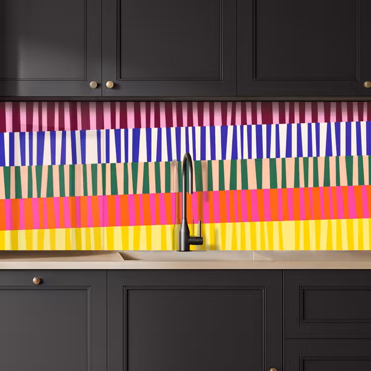 Keuken achterwand - Patroon - Strepen - Abstract - Modern - Kleurrijk — 6