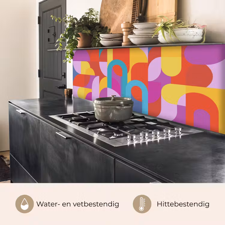 Keuken achterwand - Abstract - Geometrie - Kleurrijk - Modern - Kunst — 3