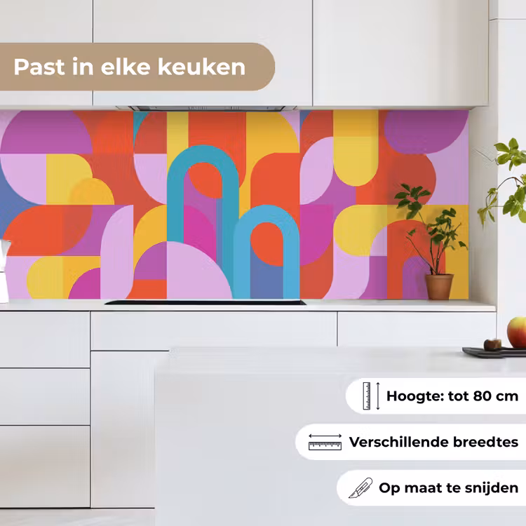 Keuken achterwand - Abstract - Geometrie - Kleurrijk - Modern - Kunst — 4