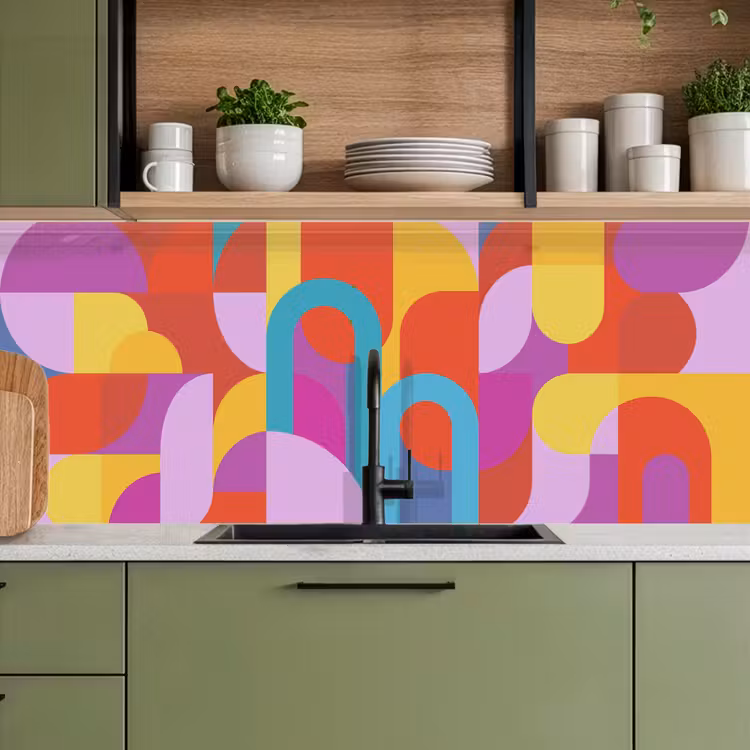 Keuken achterwand - Abstract - Geometrie - Kleurrijk - Modern - Kunst — 5