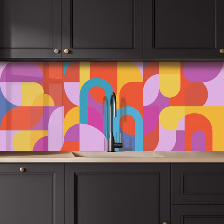 Keuken achterwand - Abstract - Geometrie - Kleurrijk - Modern - Kunst — 6