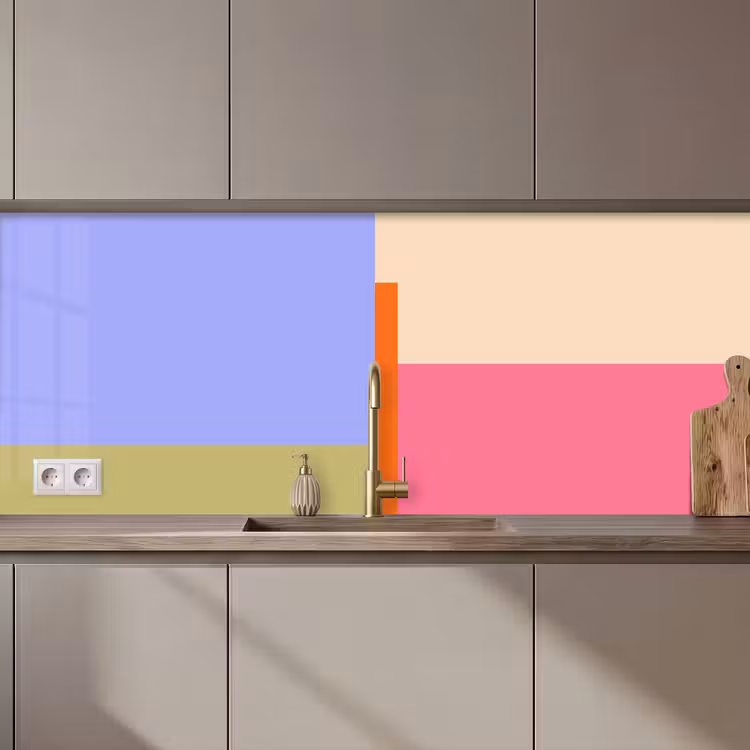 Keuken achterwand - Abstract - Geometrie - Kunst - Modern - Kleurrijk — 1