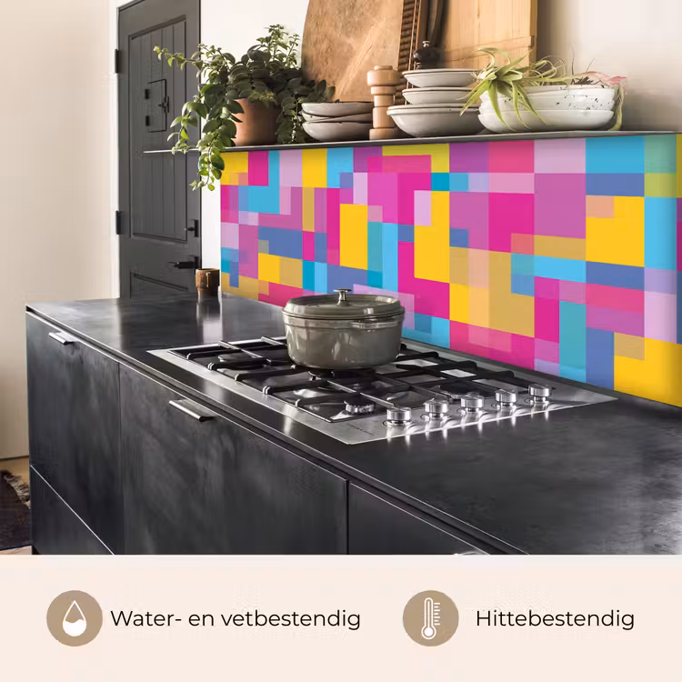 Keuken achterwand - Abstract - Geometrisch - Kunst - Kleurrijk - Modern — 3