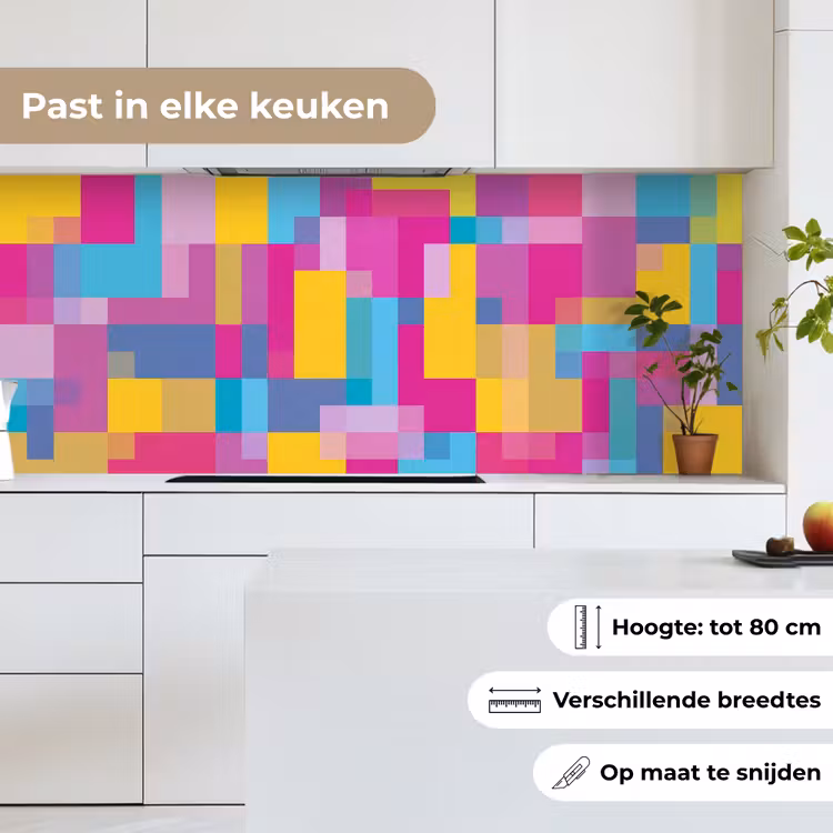 Keuken achterwand - Abstract - Geometrisch - Kunst - Kleurrijk - Modern — 4