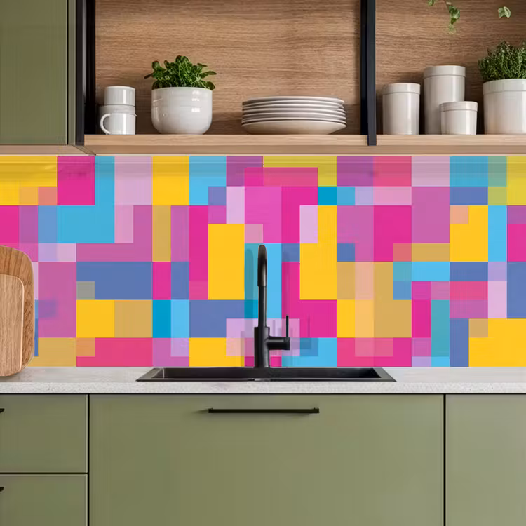 Keuken achterwand - Abstract - Geometrisch - Kunst - Kleurrijk - Modern — 5