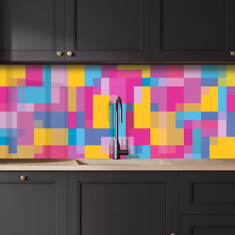Keuken achterwand - Abstract - Geometrisch - Kunst - Kleurrijk - Modern — 6
