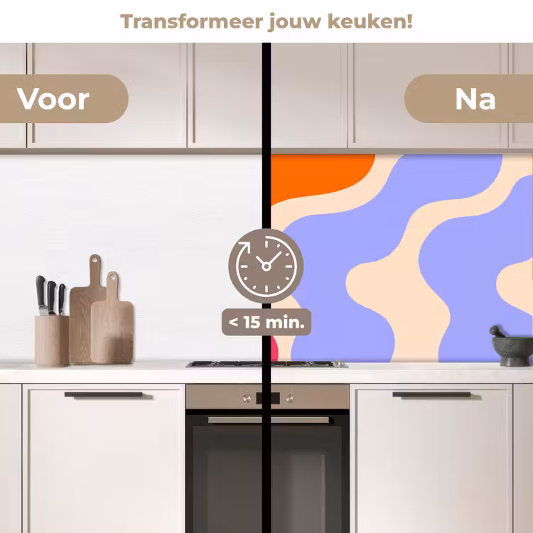 Keuken achterwand - Abstract - Organische vormen - Design - Modern - Kleurrijk — 2