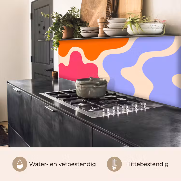 Keuken achterwand - Abstract - Organische vormen - Design - Modern - Kleurrijk — 3