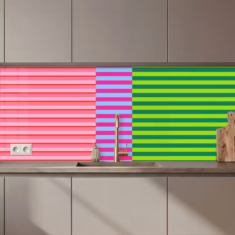 Keuken achterwand - Patroon - Strepen - Modern - Abstract - Kleurrijk — 1