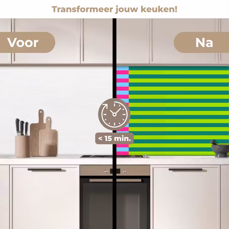 Keuken achterwand - Patroon - Strepen - Modern - Abstract - Kleurrijk — 2