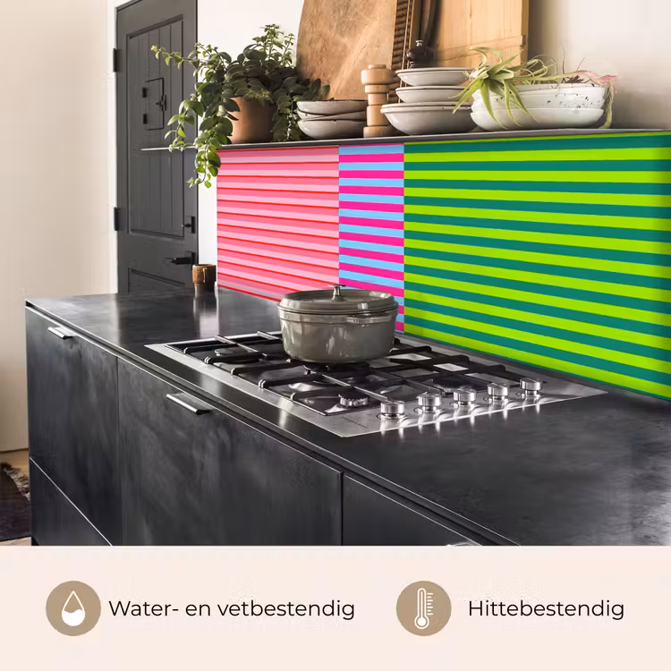 Keuken achterwand - Patroon - Strepen - Modern - Abstract - Kleurrijk — 3