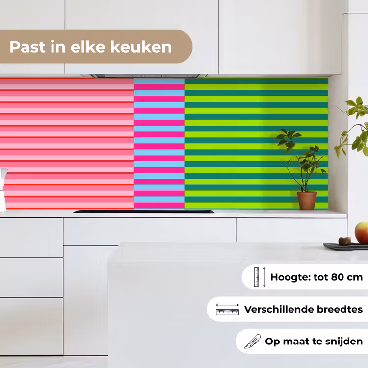 Keuken achterwand - Patroon - Strepen - Modern - Abstract - Kleurrijk — 4