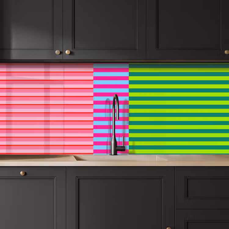 Keuken achterwand - Patroon - Strepen - Modern - Abstract - Kleurrijk — 6