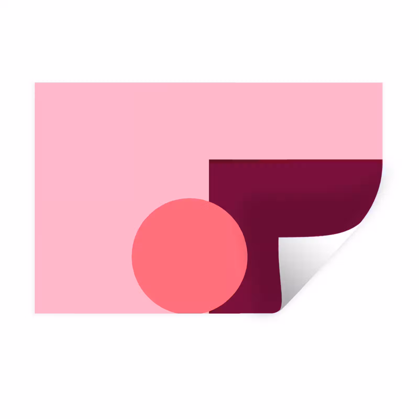 Muursticker - Abstract - Vormen - Roze - Modern - Design — 1
