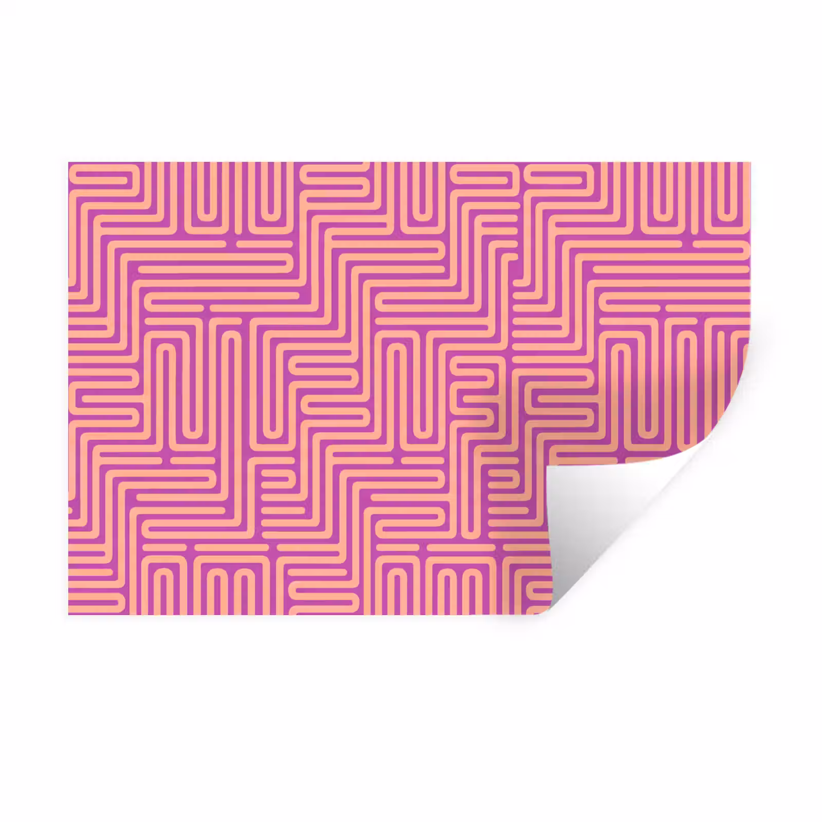 Muursticker - Patroon - Lijnen - Abstract - Modern - Paars — 1
