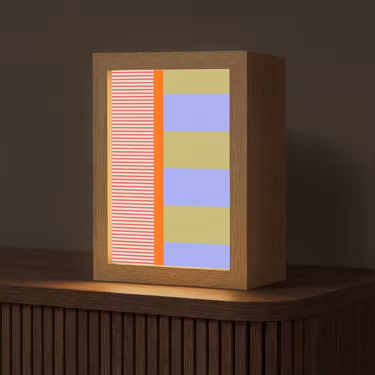 Gepersonaliseerde Lightbox - Abstract - Geometrie - Strepen - Blokken - Rood — 1