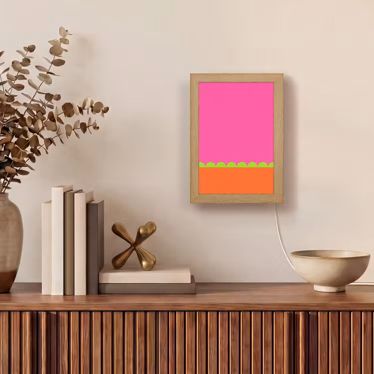 Gepersonaliseerde Lightbox - Abstract - Geometrisch - Kleurblokken - Roze - Oranje — 4