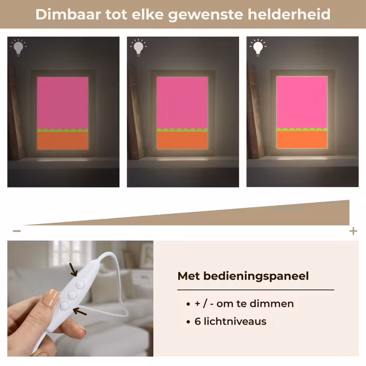 Gepersonaliseerde Lightbox - Abstract - Geometrisch - Kleurblokken - Roze - Oranje — 8