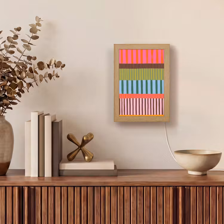Gepersonaliseerde Lightbox - Abstract - Strepen - Modern - Kleurrijk - Kunst — 4