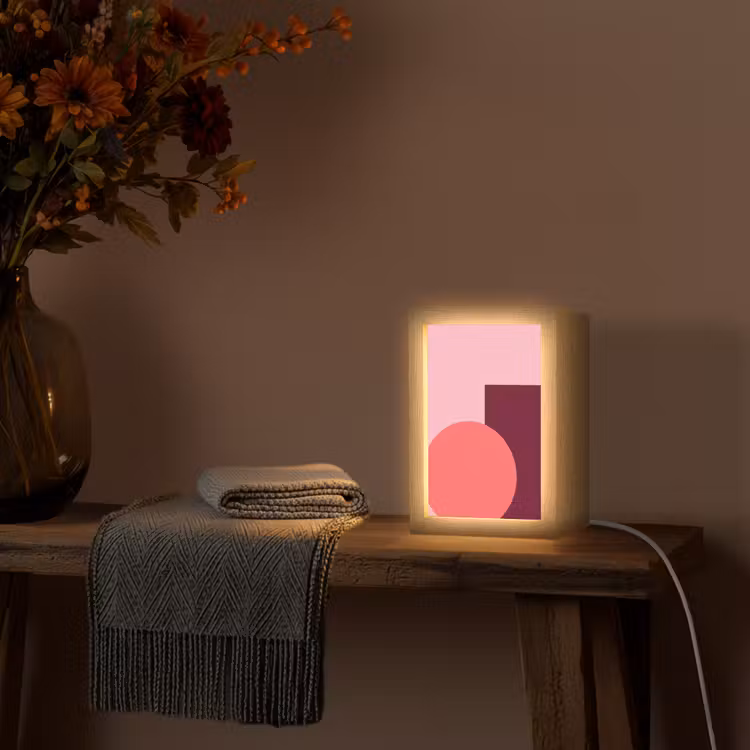 Gepersonaliseerde Lightbox - Abstract - Vormen - Roze - Modern - Design — 3