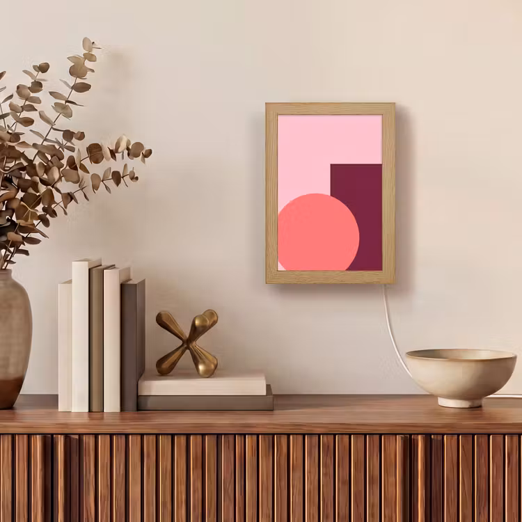 Gepersonaliseerde Lightbox - Abstract - Vormen - Roze - Modern - Design — 4