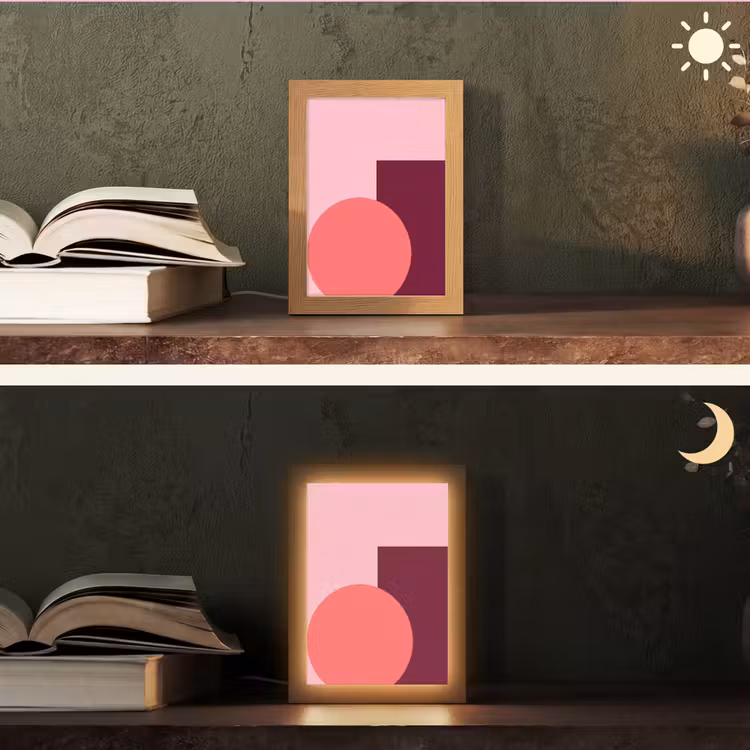 Gepersonaliseerde Lightbox - Abstract - Vormen - Roze - Modern - Design — 5
