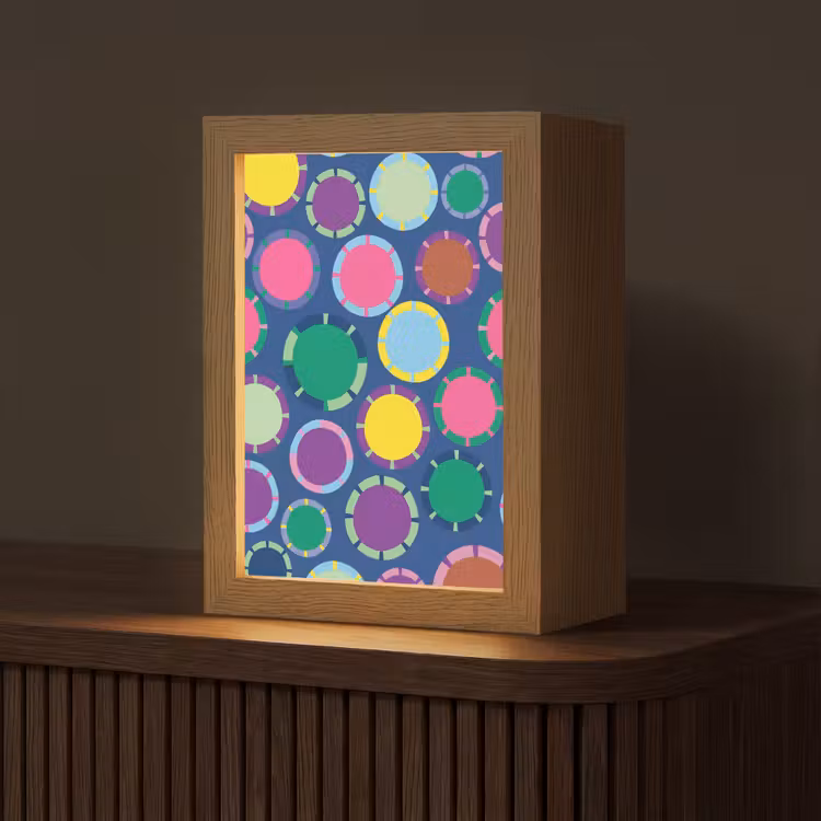 Gepersonaliseerde Lightbox - Patroon - Cirkels - Abstract - Kleurrijk — 1