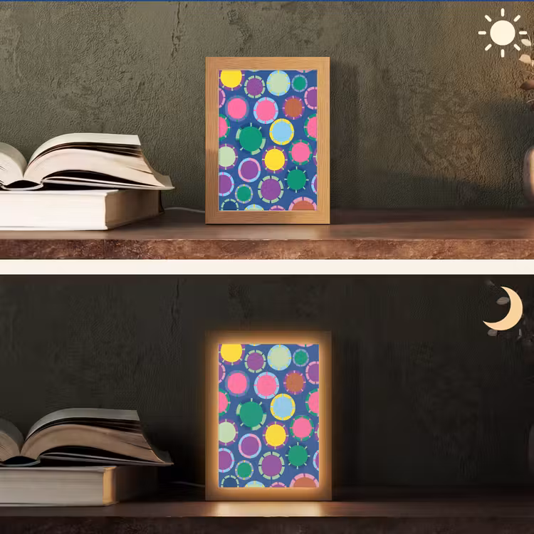 Gepersonaliseerde Lightbox - Patroon - Cirkels - Abstract - Kleurrijk — 5