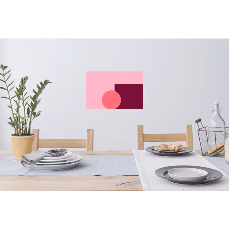 Muursticker - Abstract - Vormen - Roze - Modern - Design — 3