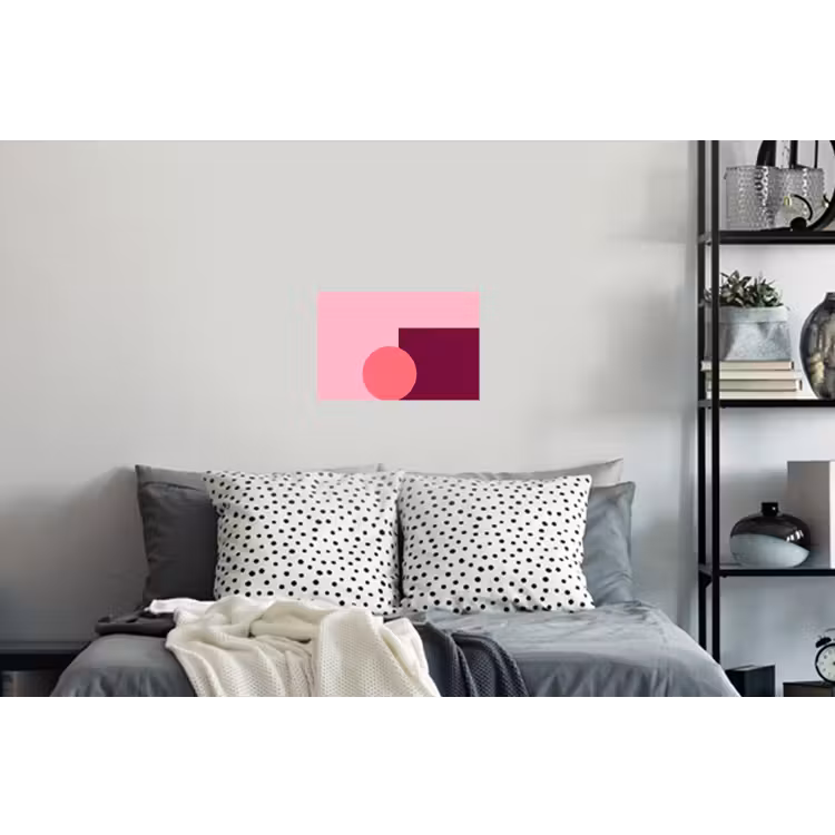 Muursticker - Abstract - Vormen - Roze - Modern - Design — 5