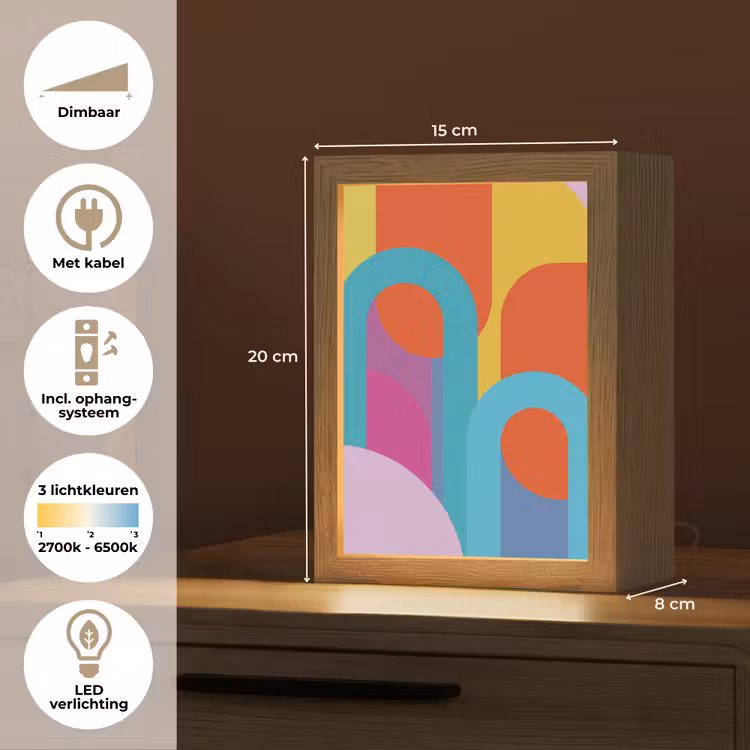 Gepersonaliseerde Lightbox - Abstract - Geometrie - Kleurrijk - Modern - Kunst — 7